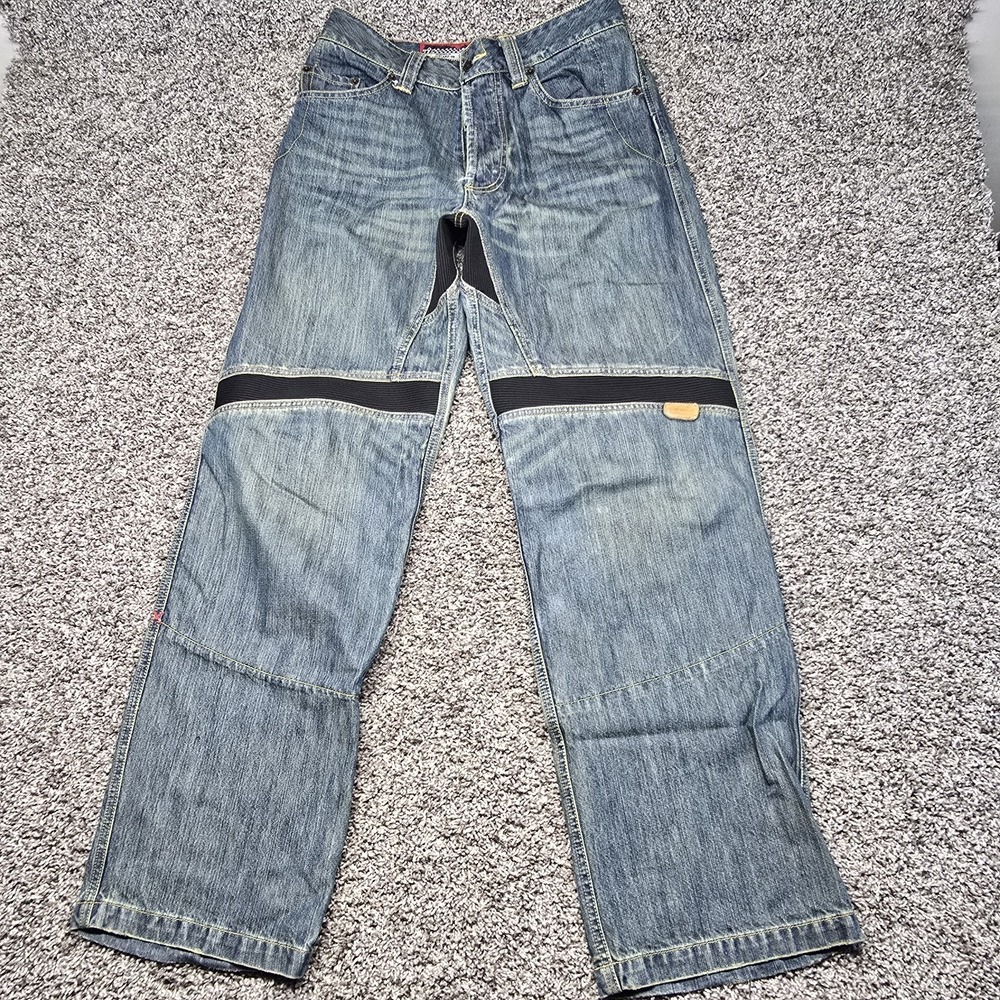 Icon Motosports Victory Pants Mens 30x33 Blue Motorcycle Riding Jeans Vintage